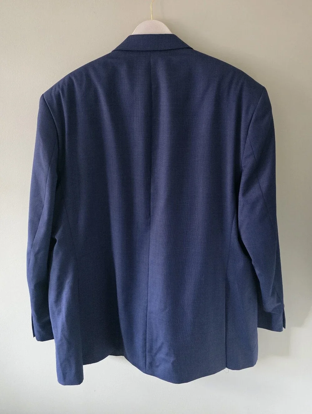 NWOT Lauren Ralph Lauren Navy Textured Weave Wool Blazer Size 48R Old Money Prep